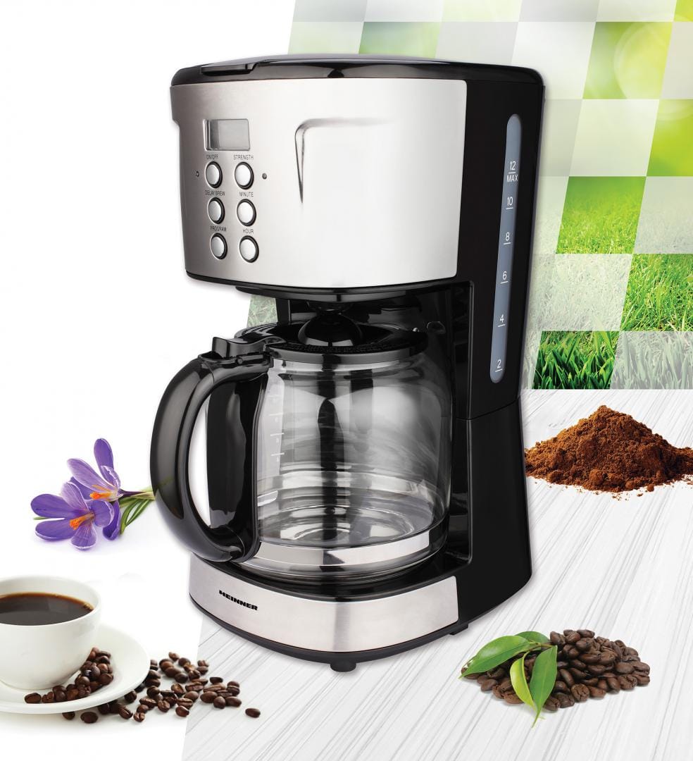 Cafetieră digitală Heinner HCM-D915BKS 1.5L, 800W, timer - imagine 3