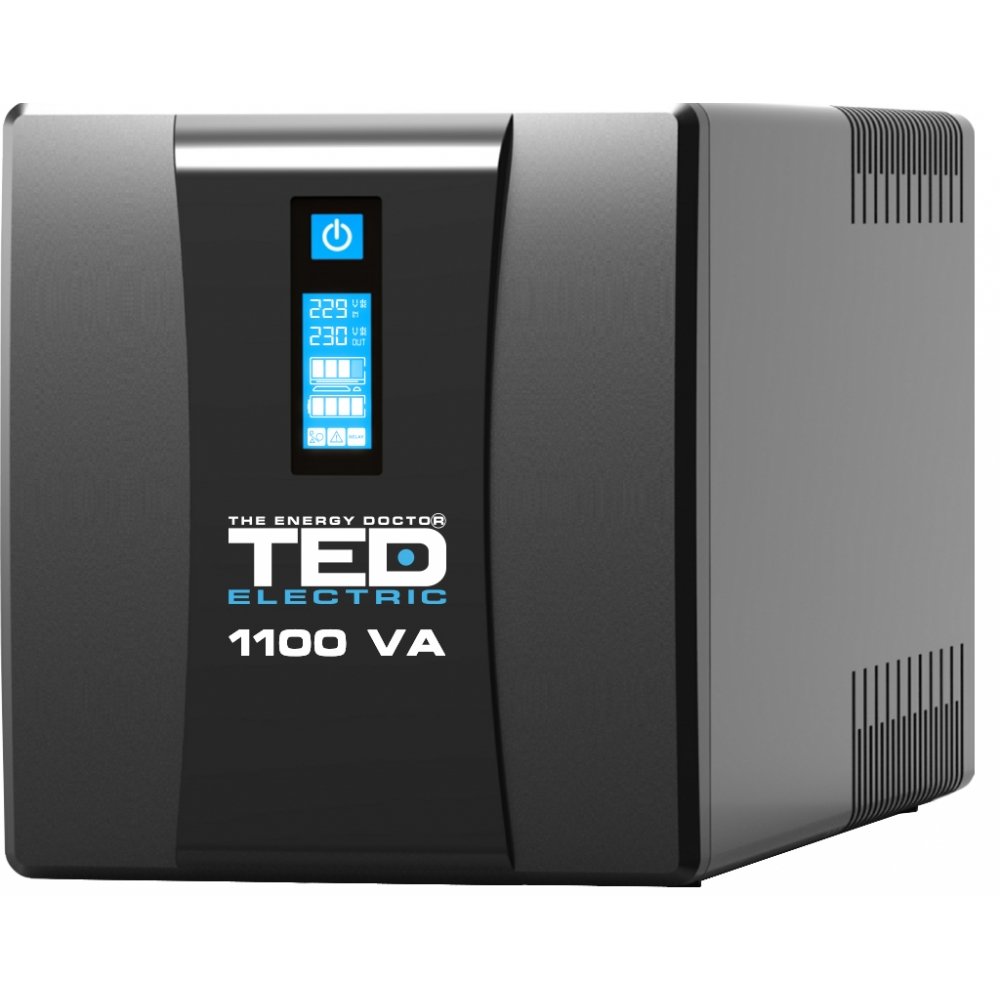 UPS 1100VA TED Line cu stabilizator, Repornire Auto