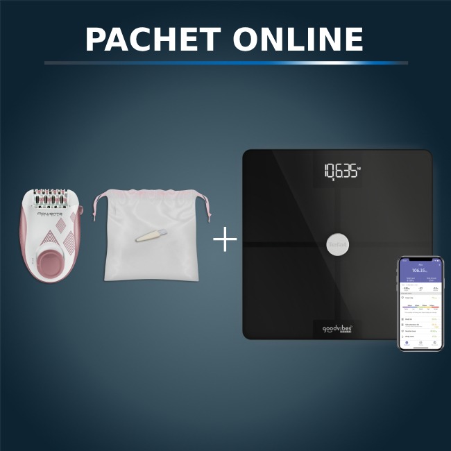 Pachet Tefal & Rowenta: Cântar + Epilator Inteligent