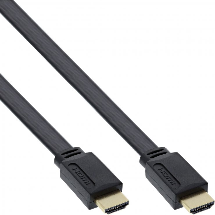Cablu HDMI Flat 10m InLine, Ethernet, 4K