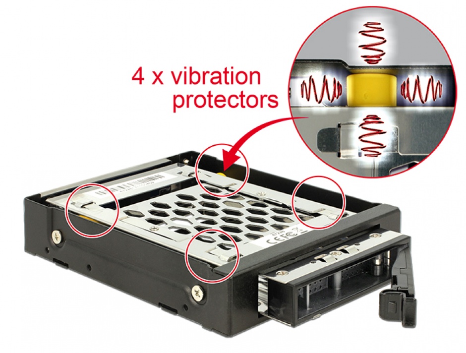 Rack Mobil Delock 2.5" SATA/SAS Antivibrații