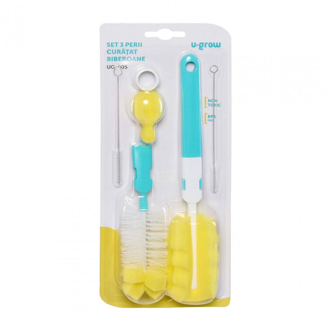 Set 3 Perii Curatat Biberoane UG-005 - Igiena Perfecta - imagine 3