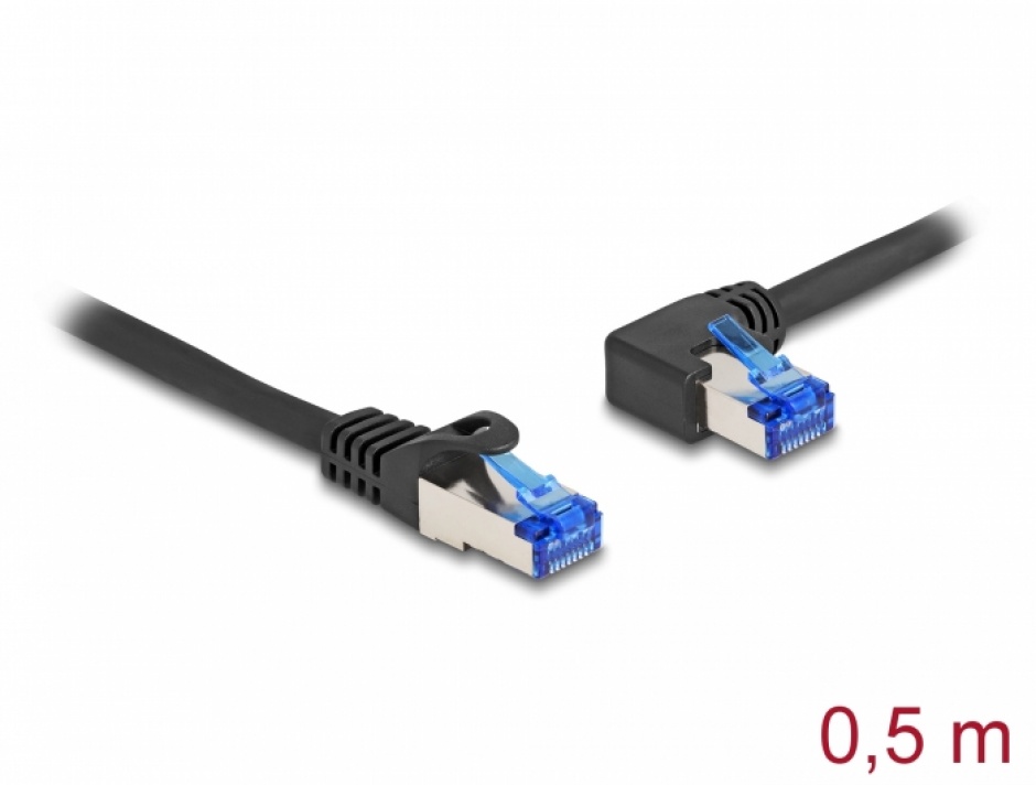Cablu Delock RJ45 Cat.6A SFTP Unghi 0.5m