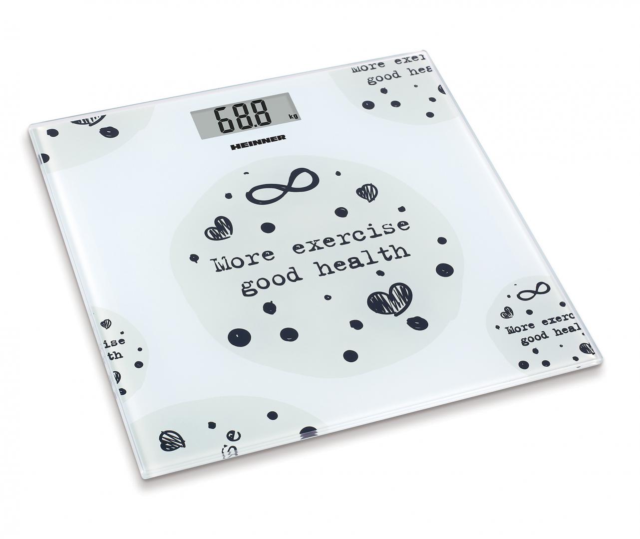 Cântar Baie Heinner HBS-150MSJ, 150kg, Sticlă Securizată