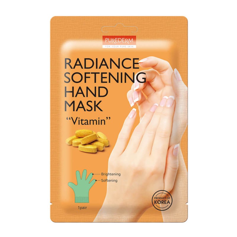 Mască Mâini Vitamine Purederm - Radiance Softening 2x15g
