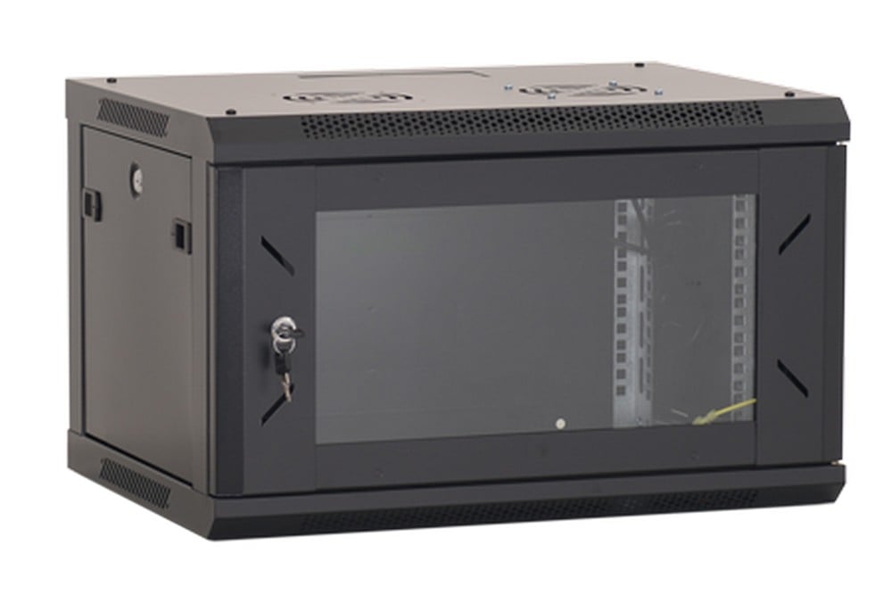 Rack 6U Asytech Montaj Perete Sticlă Securizată