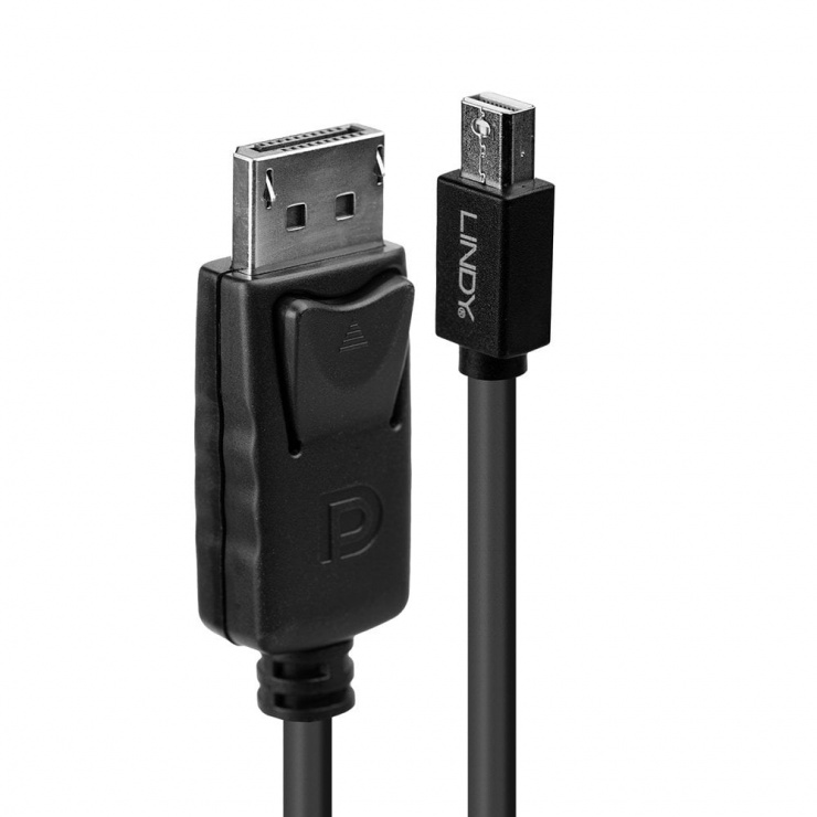 Cablu Mini DP la DP 4K@60Hz, 3m, Lindy Negru