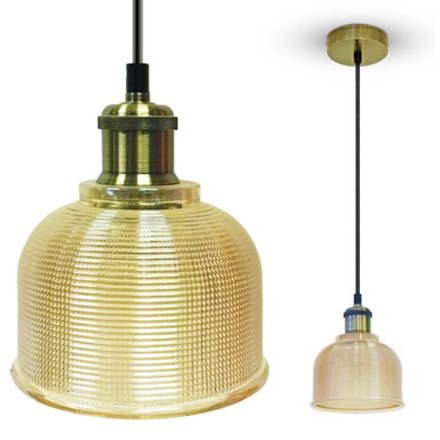 Pendul Tavan V-TAC E27 Sticlă Chihlimbar