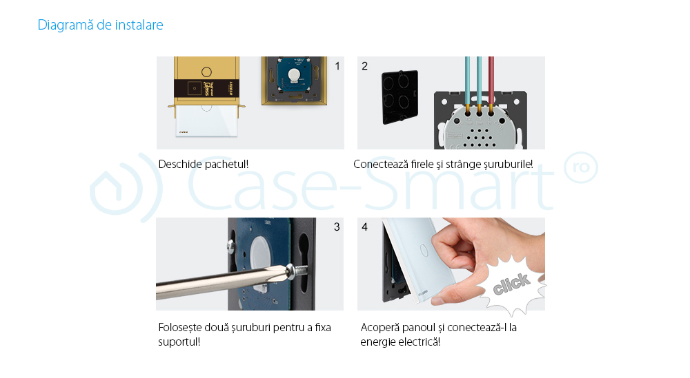Modul Reset Touch LIVOLO, LED Bicolor - imagine 3