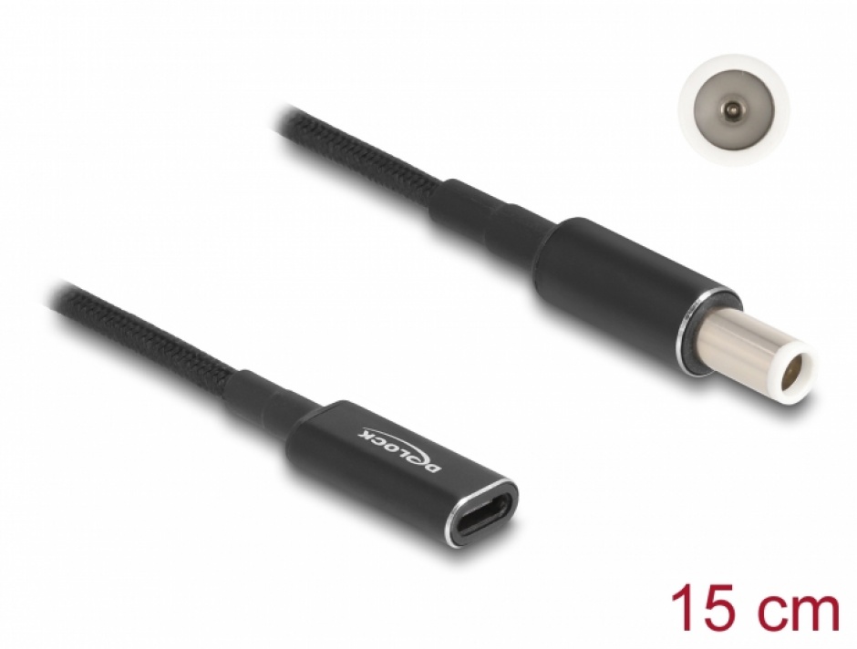 Adaptor USB-C la Dell 7.4mm, Delock 60037