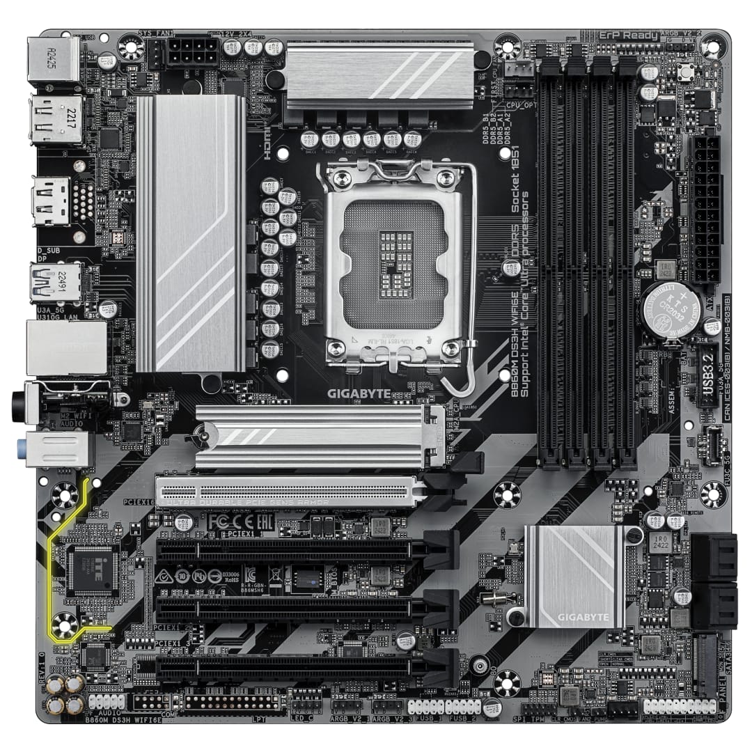 Placă de bază Gigabyte B860M DS3H WiFi 6E LGA1851 mATX - imagine 3