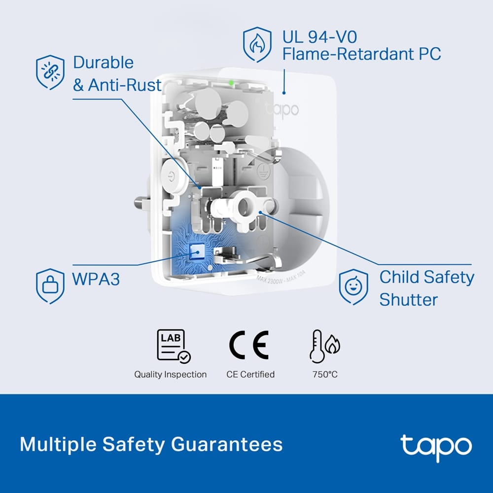 Priză Smart TP-LINK Tapo P100 2-pack - Control Wi-Fi și Vocal - imagine 11