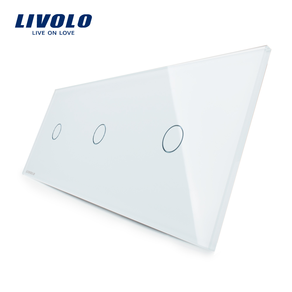 Panou Touch Livolo 3 Butoane Sticlă - imagine 3