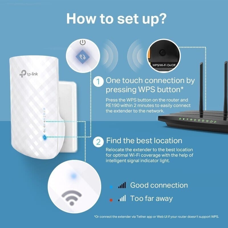 Range Extender TP-LINK RE190 AC750 Dual-Band WiFi - imagine 6