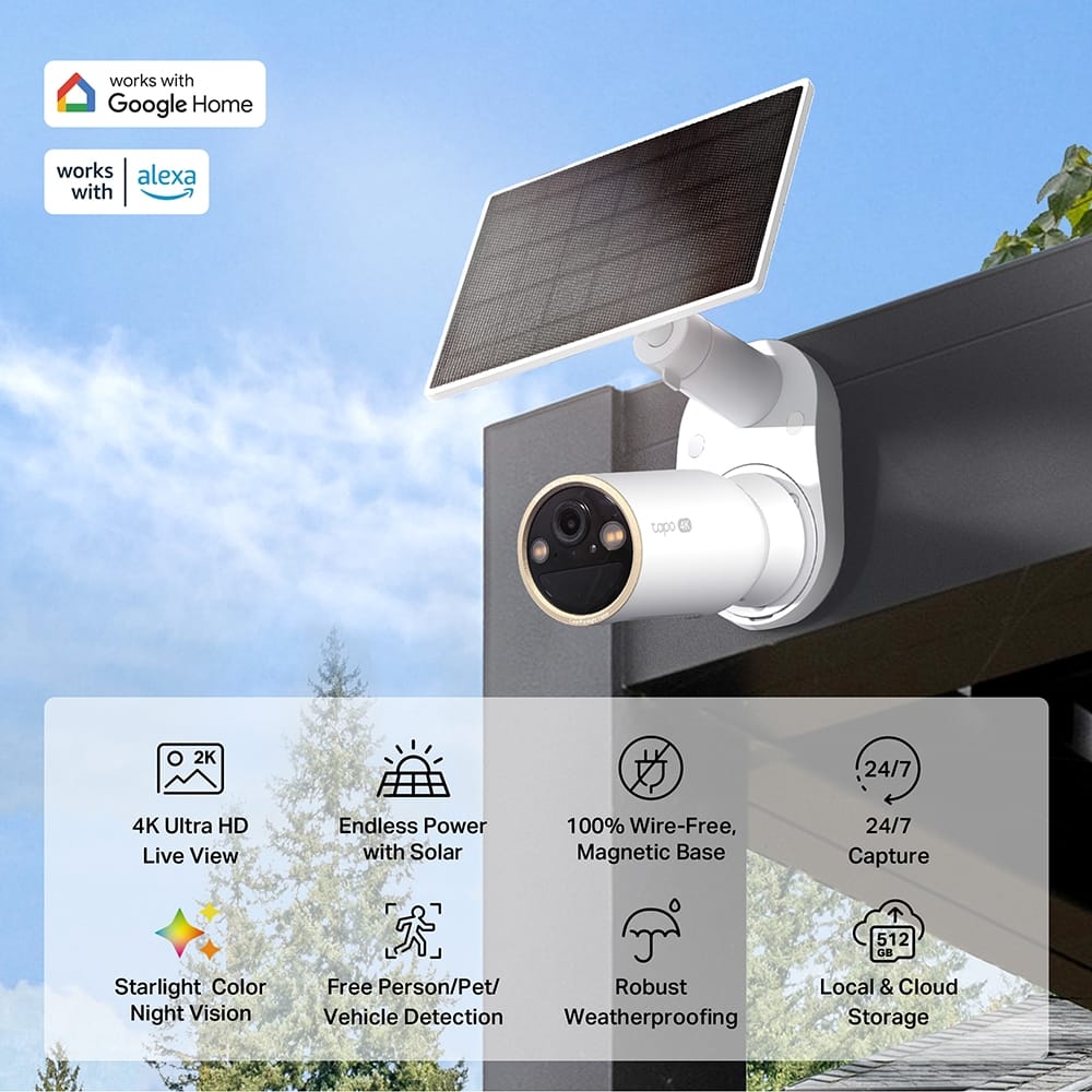 Cameră Supraveghere TP-LINK Tapo C460 KIT 4K Wi-Fi cu Panou Solar - imagine 14