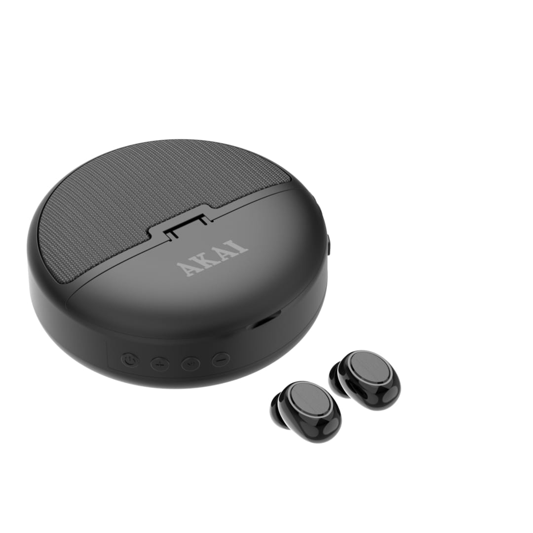 Casti Wireless Akai BTE-J500BT Bluetooth 5.4, 48h Baterie, Negru - imagine 2