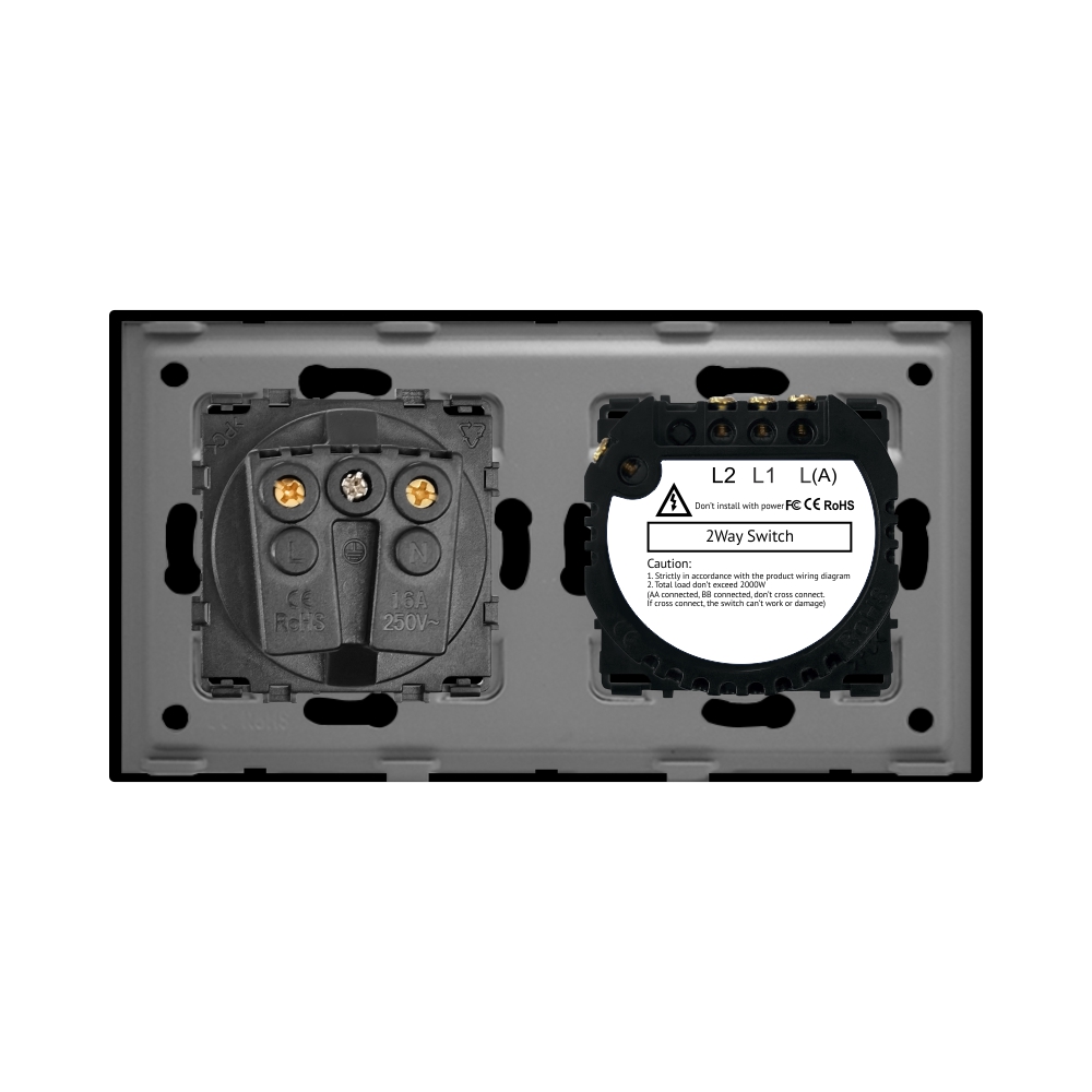 Intrerupator Dublu si Priza Sticla LUXION - imagine 8