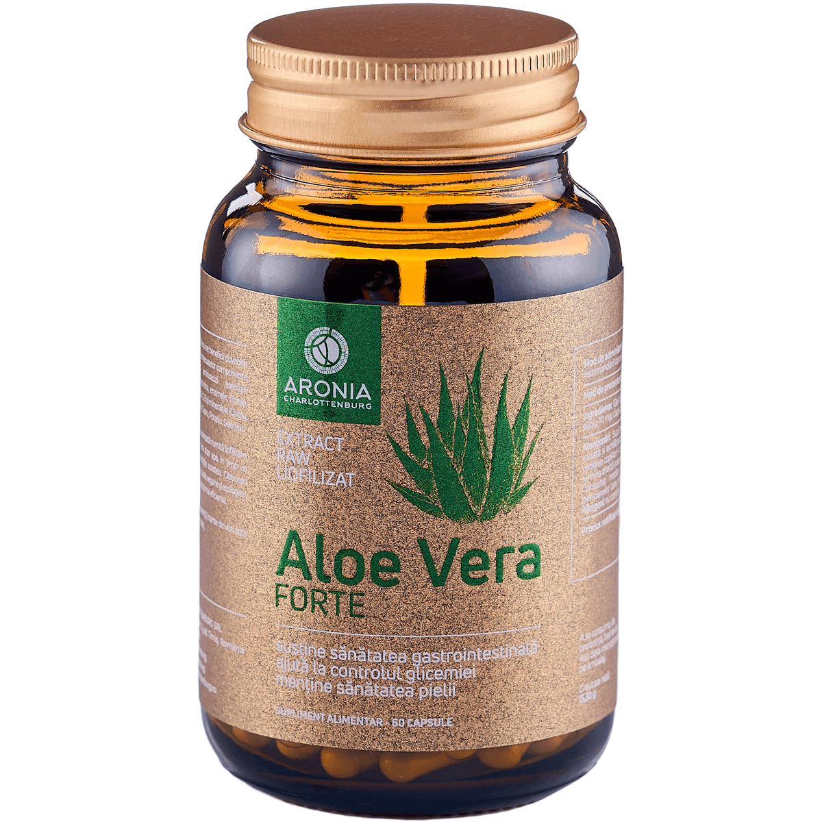 Aloe Vera Forte 60 cps Aronia - Digestie & Imunitate