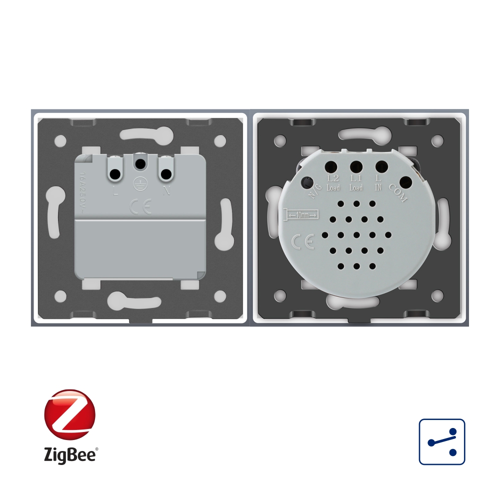 Intrerupator Dublu ZigBee + Priza Livolo, Smart - imagine 3