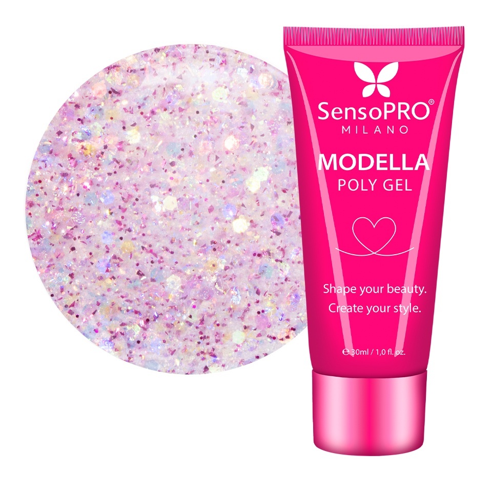 Polygel MODELLA SensoPRO Milano - Aurora Rose, 30ml