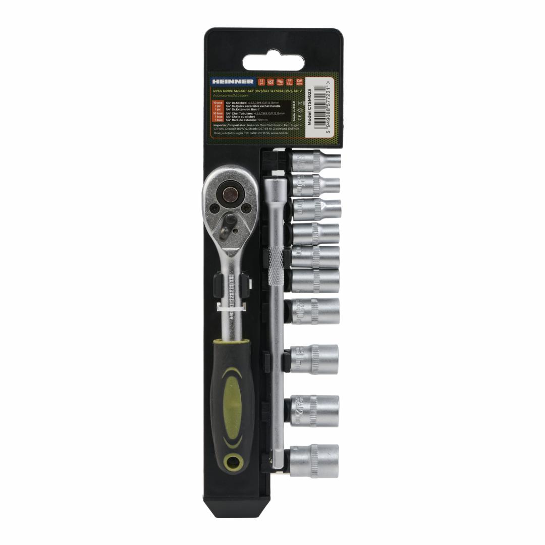 Trusă Chei 12 Piese 1/4" CR-V Profesională - HR Set