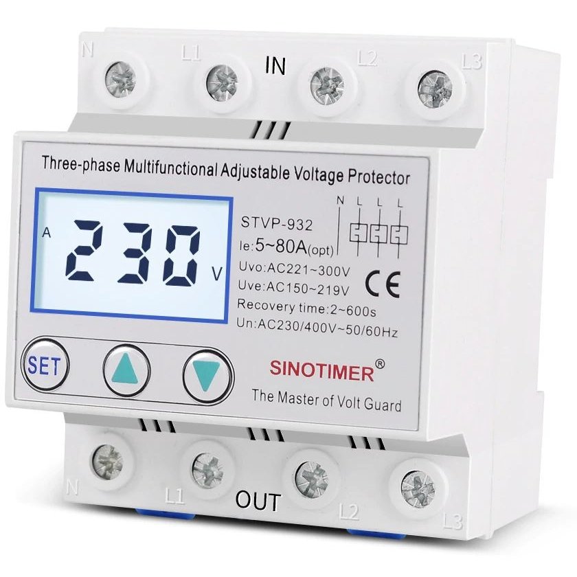 Releu Trifazic Sinotimer 63A, Siguranță Digitală