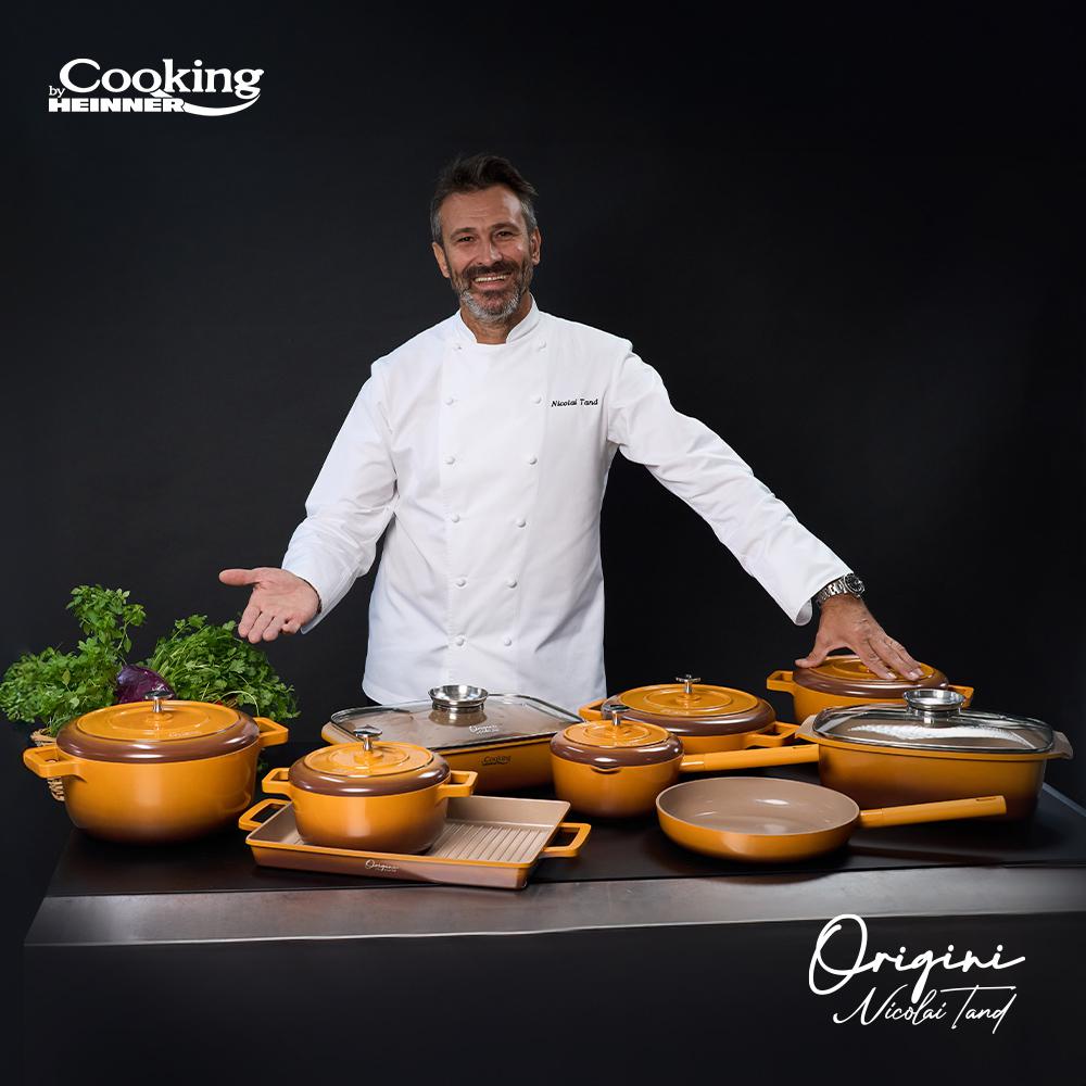 Cratiță Aluminiu Turnat 26cm 3.4L cu Capac - Heinner Nicolai - imagine 9