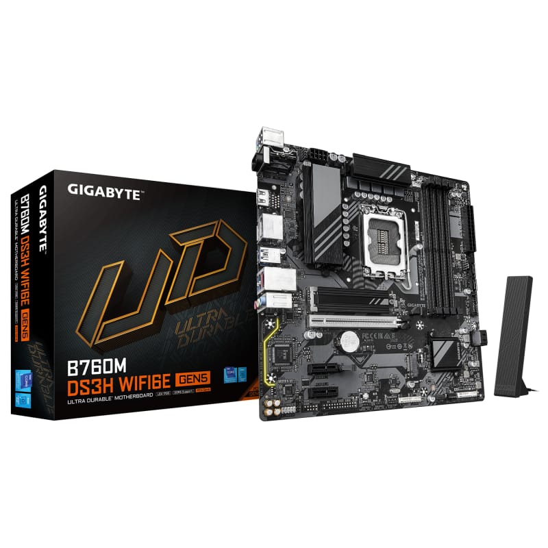 Placă Bază Gigabyte B760M DS3H WiFi 6E Gen5 LGA1700 - imagine 2