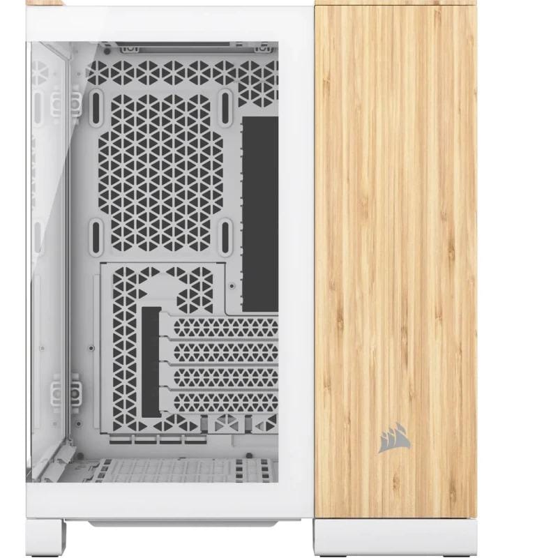 Carcasa CORSAIR 2500X Micro ATX Dual Chamber White Bamboo - imagine 4
