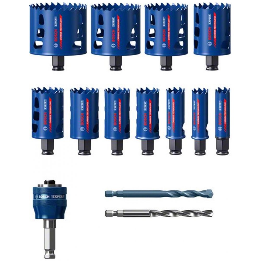 Set 14 Carote Bosch ToughMaterial, Durabilitate Extremă