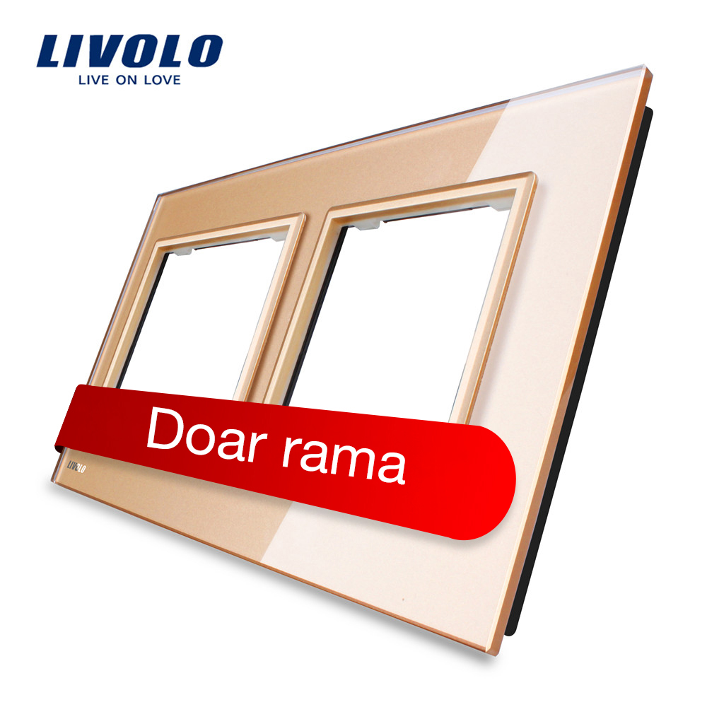 Ramă Priză Dublă Livolo, Sticlă Crystal - imagine 16