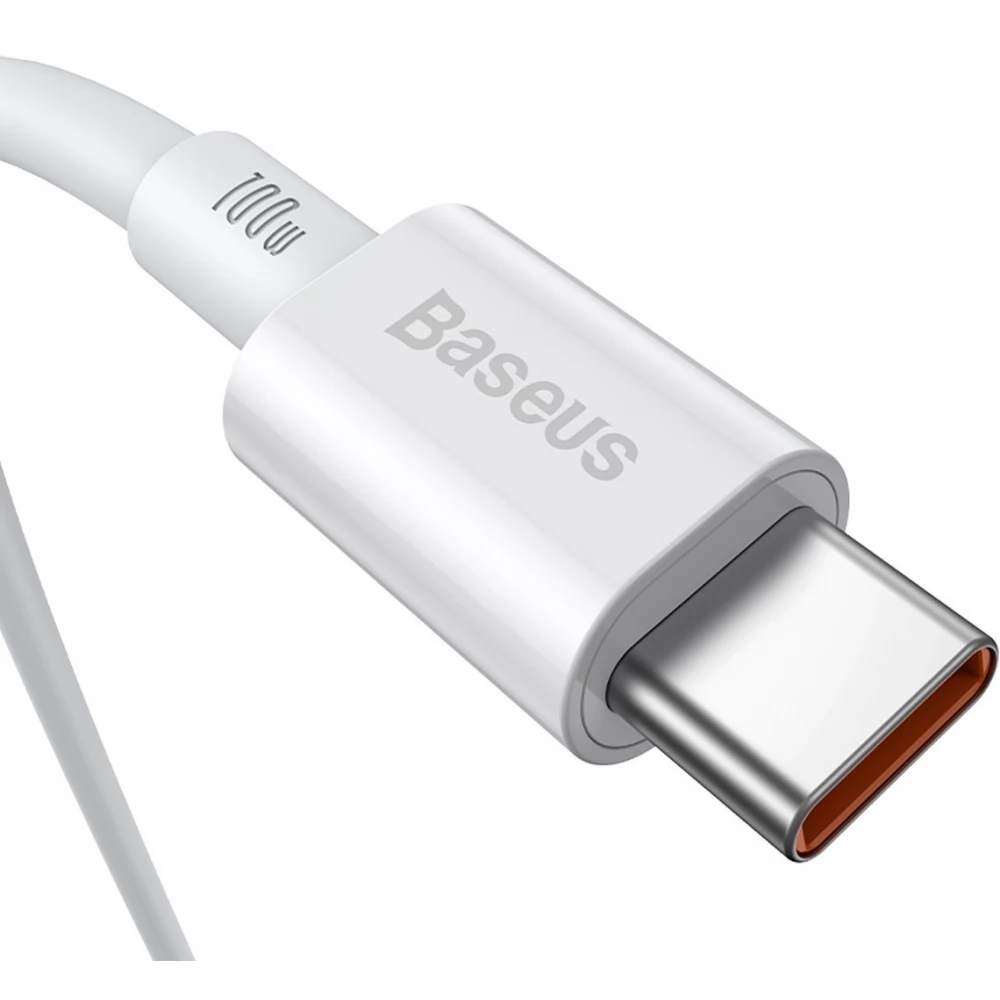 Cablu USB-C Baseus 66W Încărcare Rapidă, 1m, Alb - imagine 3