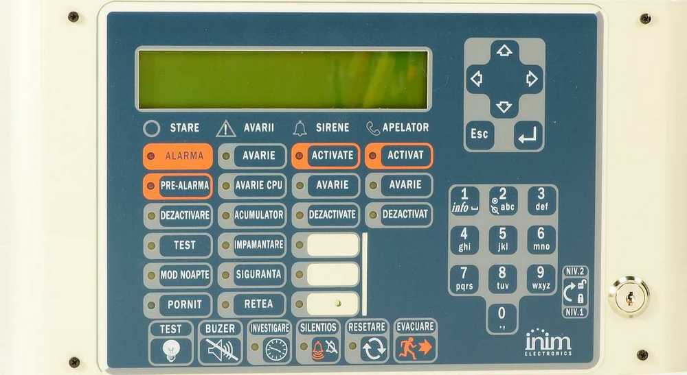Panou Repetor Inim LCD Control Centrală Incendiu
