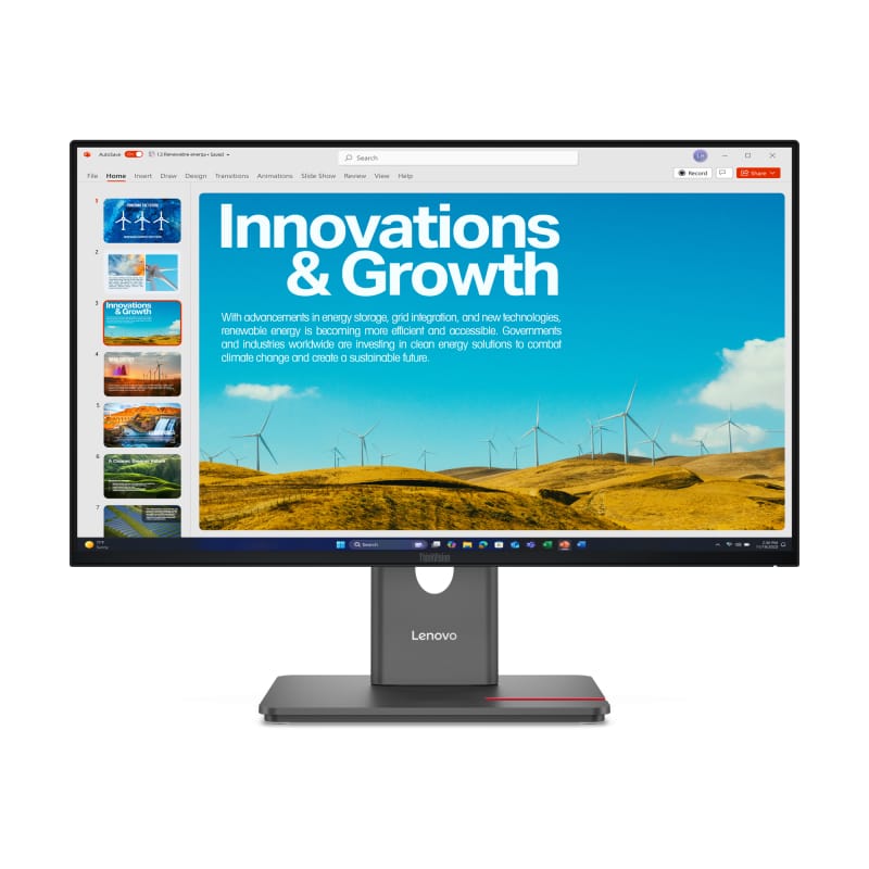 Monitor Lenovo ThinkVision P24QD-40 Quad HD 23.8" Profesional - imagine 2