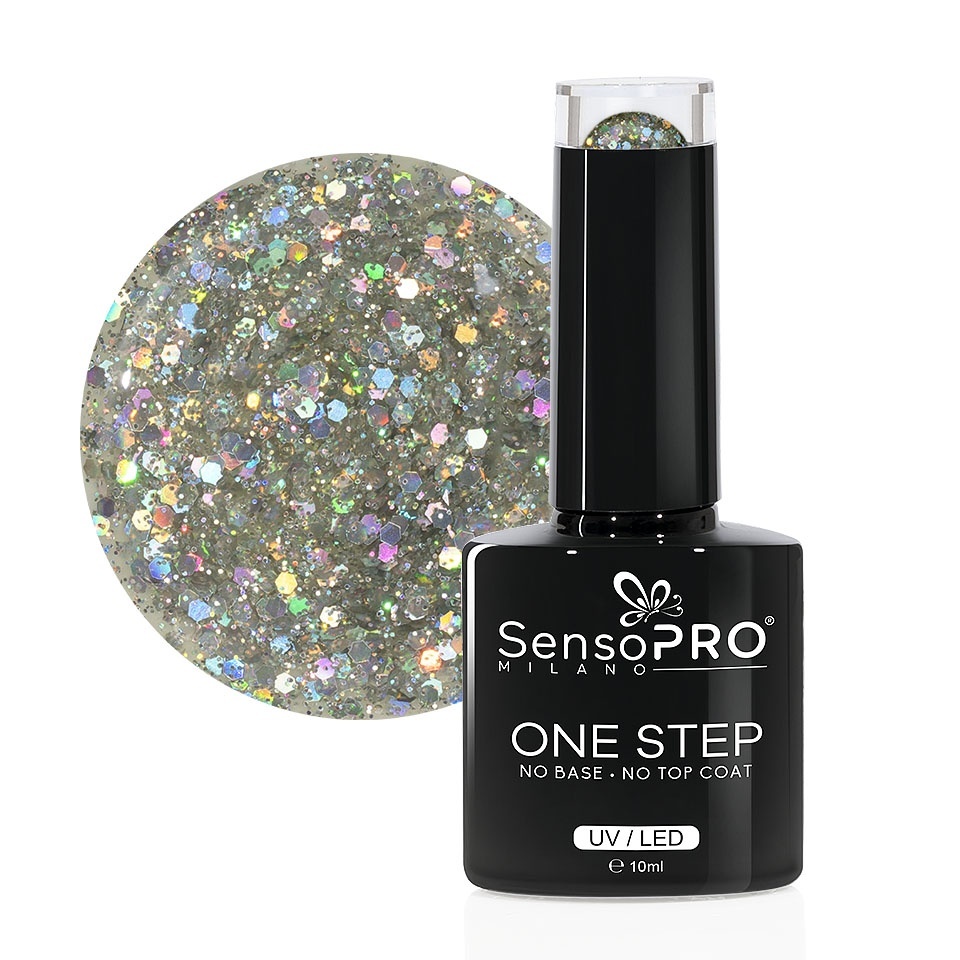 Oja Semipermanenta SensoPRO Milano One Step 10ml culoare Argintiu- 028 Jewelry Glow