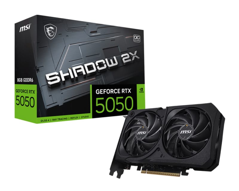 Placă Video MSI RTX 5050 8GB Shadow 2X OC - GDDR6 PCIe 5.0 - imagine 2