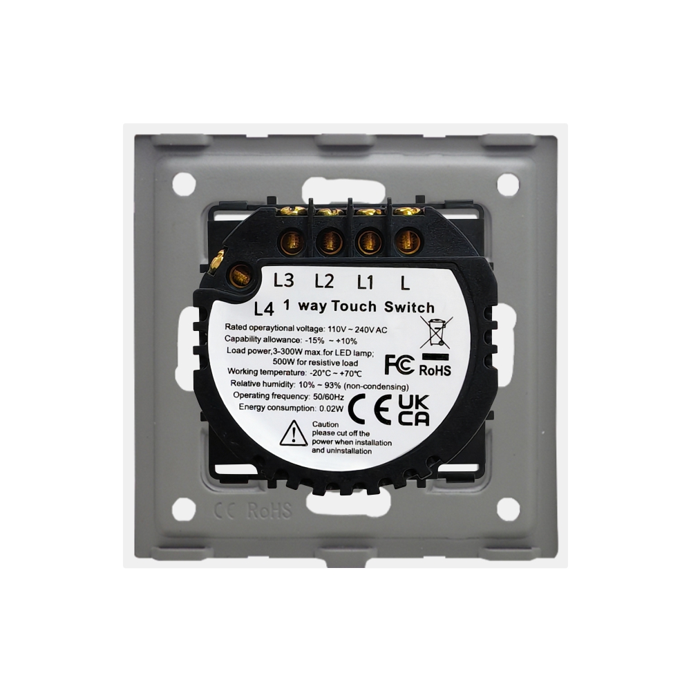 Intrerupator Cvadruplu Touch Sticla LUXION 500W - imagine 12