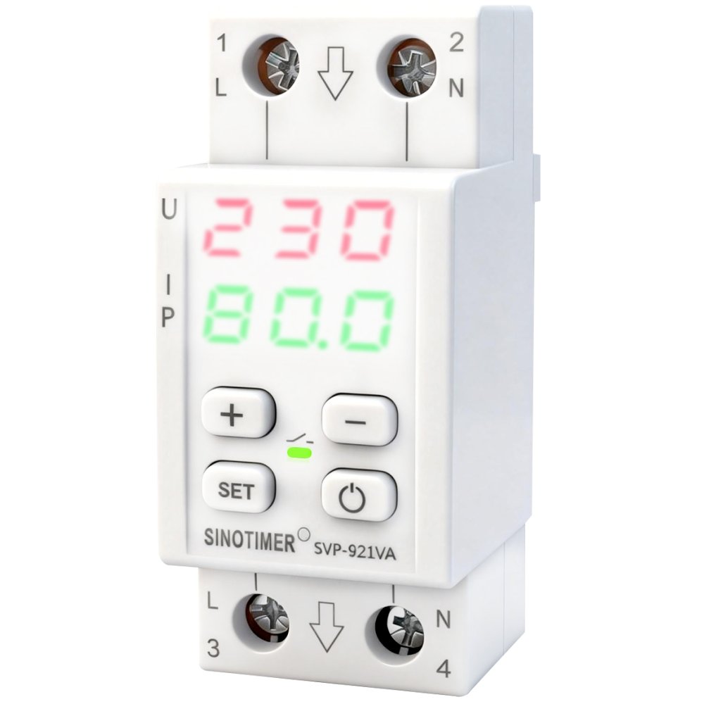 Protector tensiune si curent SINOTIMER SVP-921VA, 230V, 80A