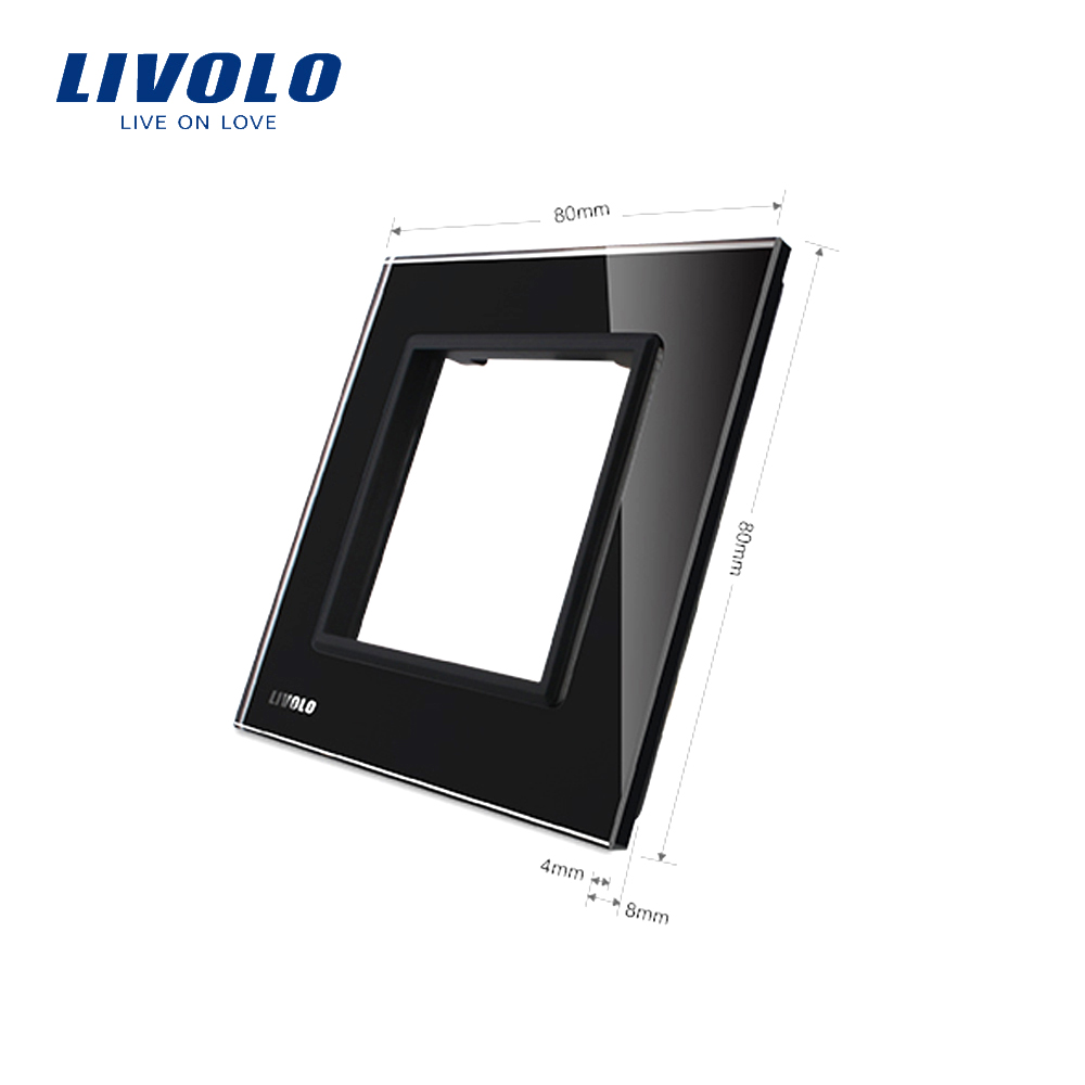 Rama Priză Simplă Livolo din Sticlă Cristal - imagine 6
