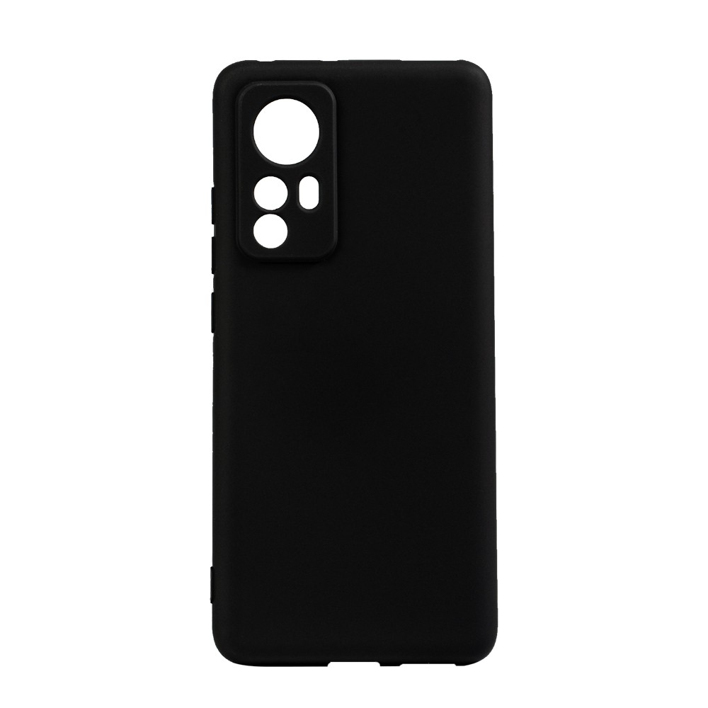Husă Spacer Xiaomi 12 X Neagră - Protecție Silicon cu Microfibră