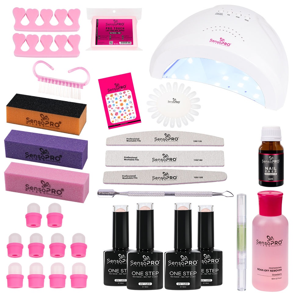 Kit Oja Semipermanenta One Step + Lampa UV 48W SensoPRO