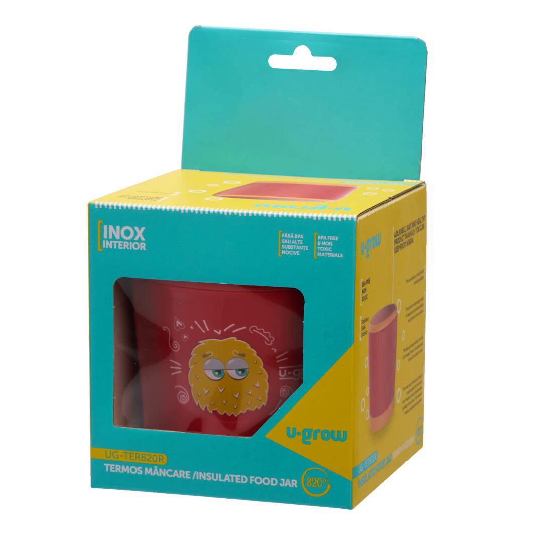 Recipient Termos Mancare Bebe 820ml U-Grow - Pastreaza Cald - imagine 5