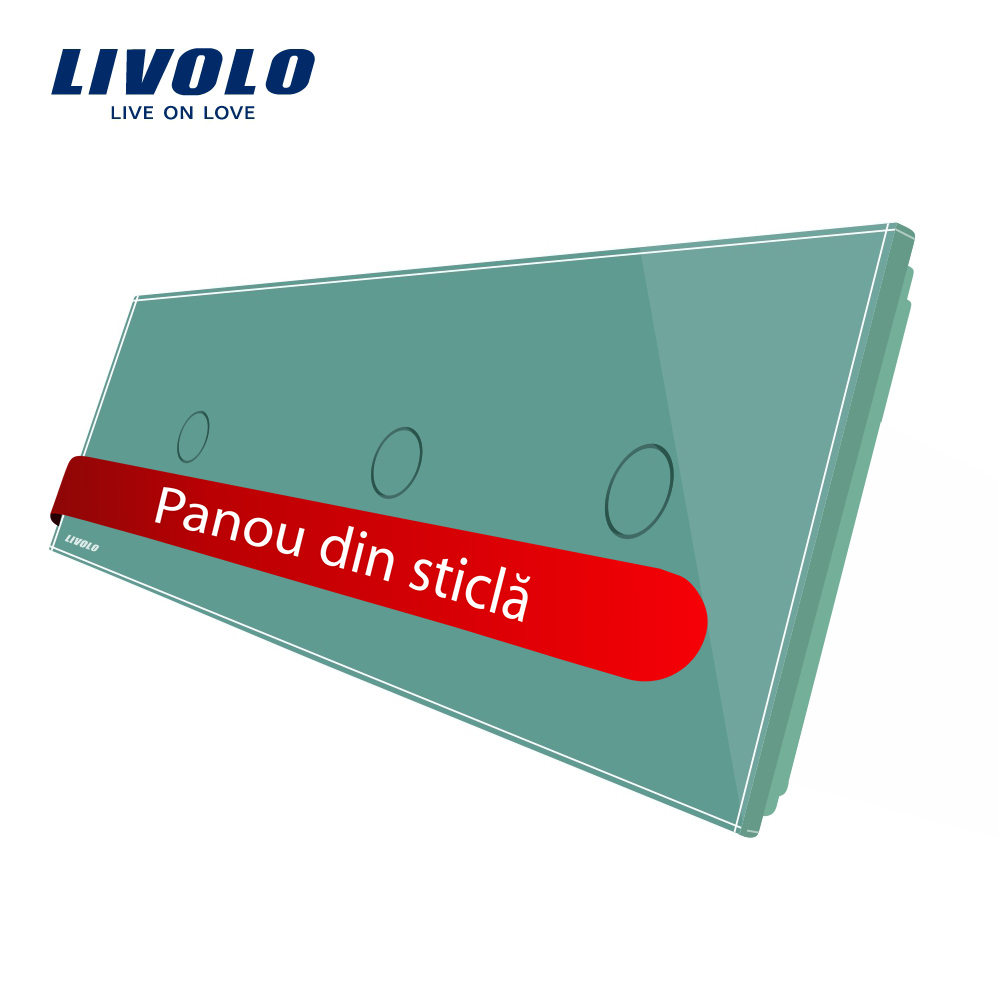 Panou Touch Livolo 3 Butoane Sticlă - imagine 9