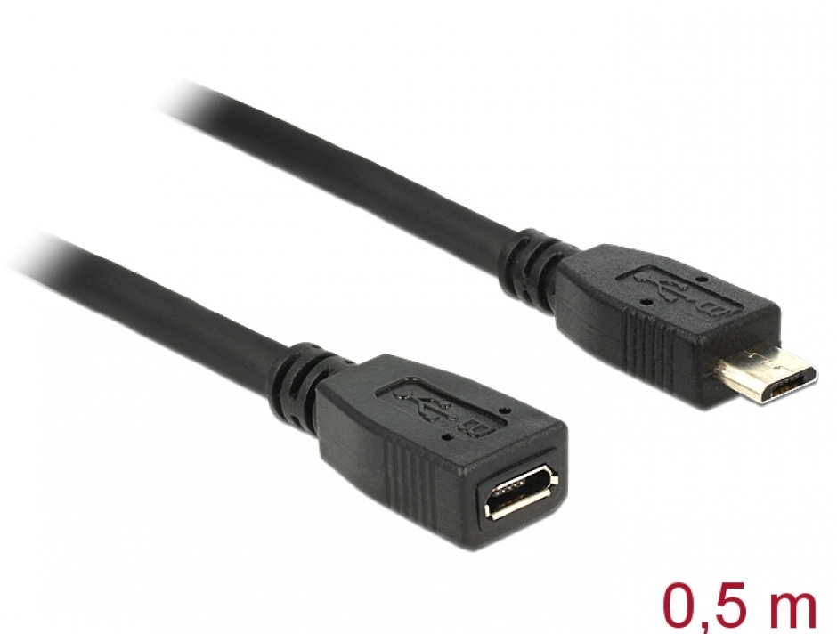 Cablu Micro USB 2.0 Delock 0.5m