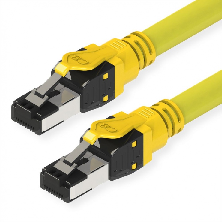 Cablu RJ45 Cat.8 Roline 40Gb/s 1m Galben