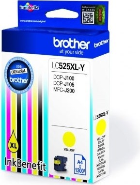 Cartus Original Brother Yellow LC525XLY, 1.3K pagini