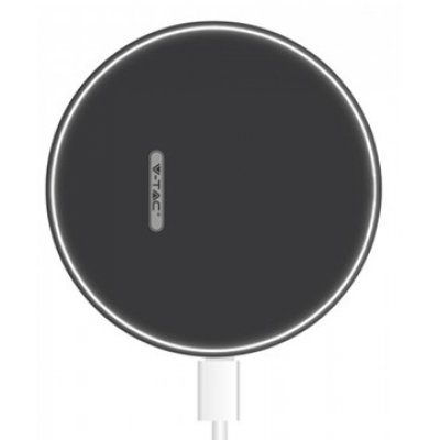 Incarcator Wireless V-TAC 5A, Incarcare Rapida, Negru