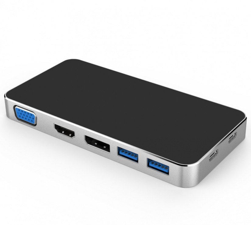 Docking Station USB-C HDMI VGA DP OEM, 3 Monitoare