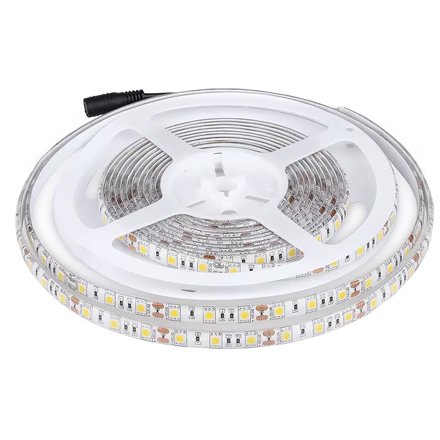 Banda LED V-TAC SMD5050 5M, Alb Rece, IP65