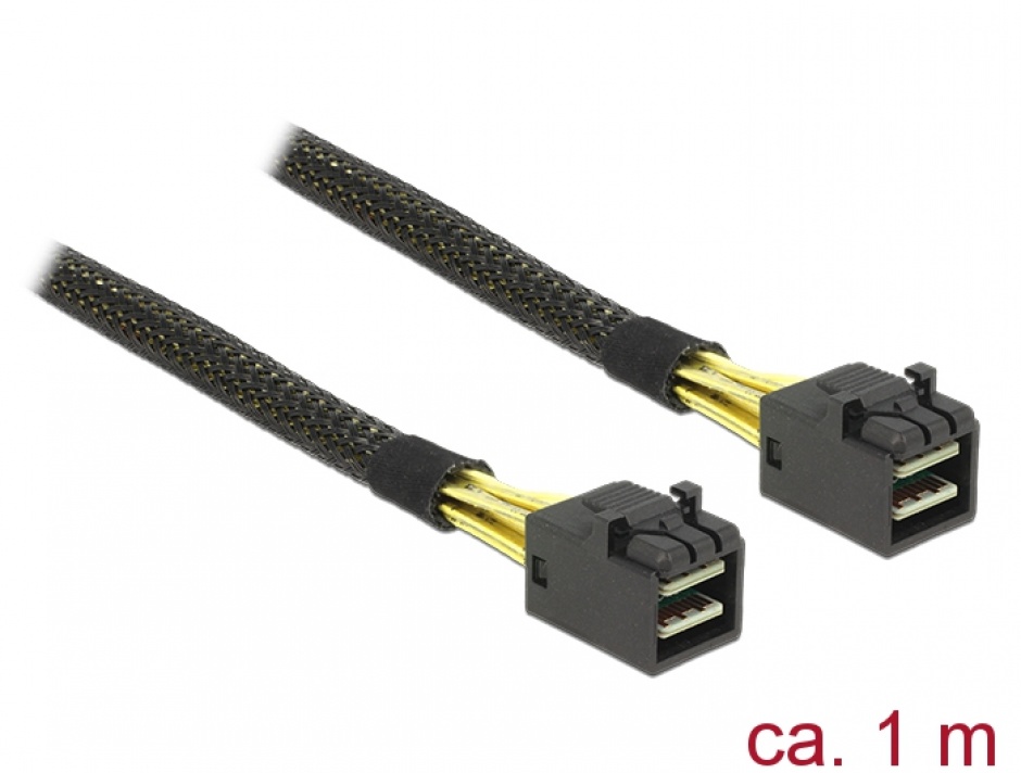 Cablu Mini SAS HD SFF-8643, 1m, Delock 83387